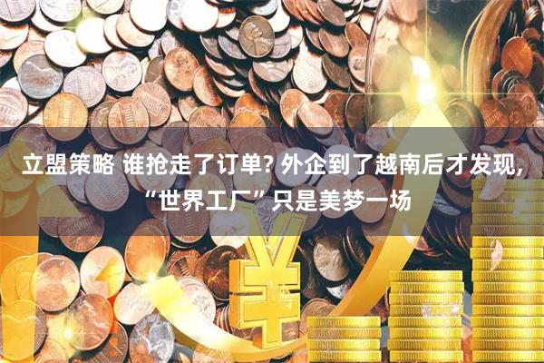 立盟策略 谁抢走了订单? 外企到了越南后才发现, “世界工厂”只是美梦一场