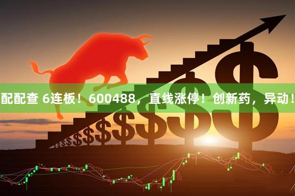 配配查 6连板！600488，直线涨停！创新药，异动！